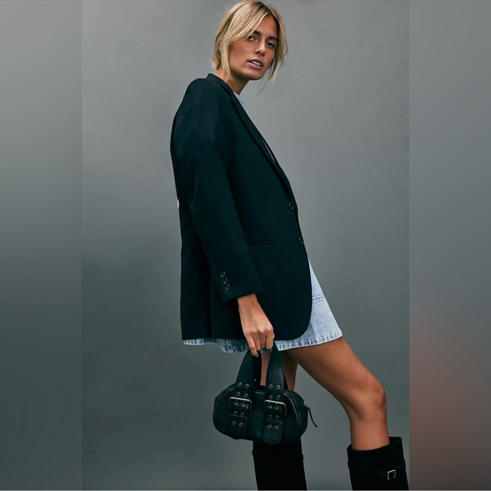 Free People Dark Green Mini Satchel Bag